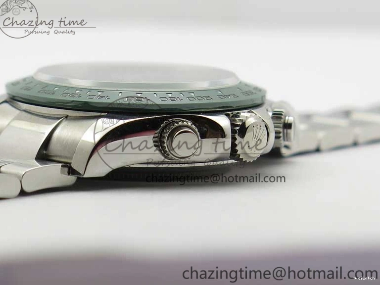 Ceramic A7750 Daytona on Dial SS Green 116520 Real SS Stick Markers Bezel Bracelet Edition UBF Best 0301